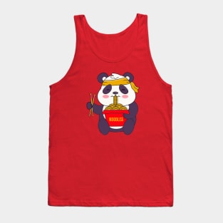 Funny Panda Eating Ramen Noodles Tank Top